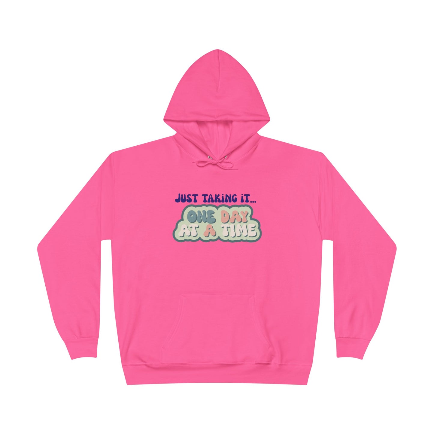 One Day at a Time Eco-Friendly Hoodie for Mindfulness & Relaxation, Unisex Sweatshirt, Gift for Self-Care, Motivational Apparel, Cozy [...]