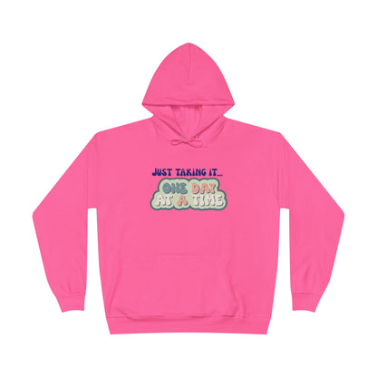 One Day at a Time Eco-Friendly Hoodie for Mindfulness & Relaxation, Unisex Sweatshirt, Gift for Self-Care, Motivational Apparel, Cozy [...]