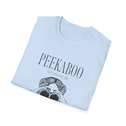 Peekaboo Graphic Unisex T-Shirt, Cute Gift, Casual Wear, Trendy Fashion, Creative Art Tee, Fun Outing Shirt