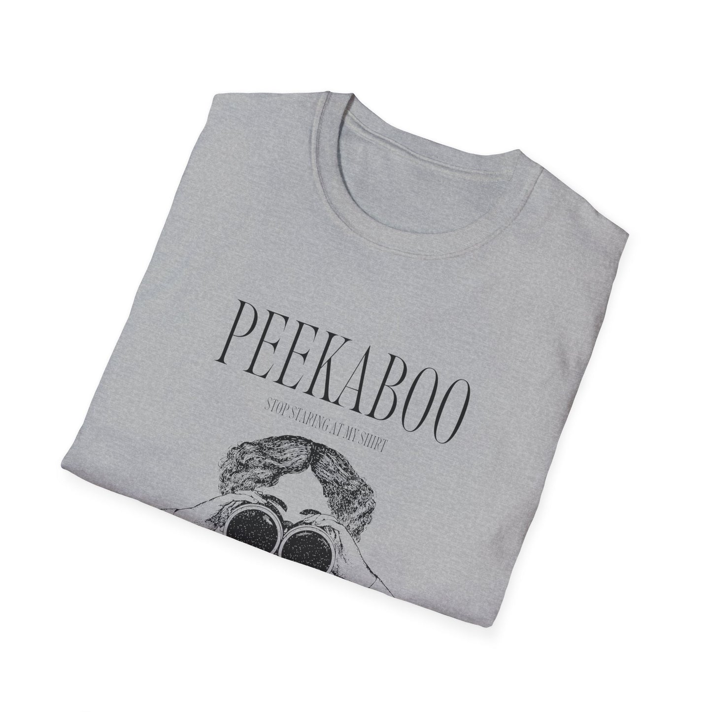 Peekaboo Graphic Unisex T-Shirt, Cute Gift, Casual Wear, Trendy Fashion, Creative Art Tee, Fun Outing Shirt