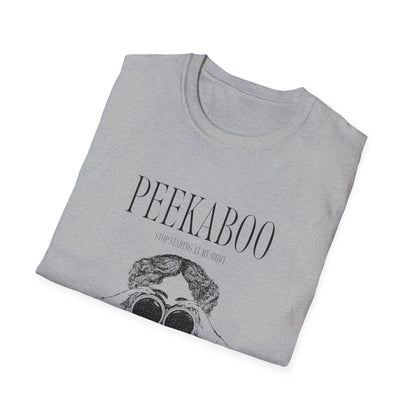 Peekaboo Graphic Unisex T-Shirt, Cute Gift, Casual Wear, Trendy Fashion, Creative Art Tee, Fun Outing Shirt
