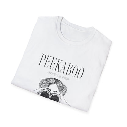 Peekaboo Graphic Unisex T-Shirt, Cute Gift, Casual Wear, Trendy Fashion, Creative Art Tee, Fun Outing Shirt