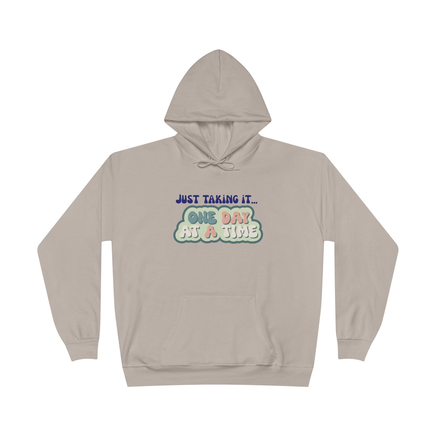 One Day at a Time Eco-Friendly Hoodie for Mindfulness & Relaxation, Unisex Sweatshirt, Gift for Self-Care, Motivational Apparel, Cozy [...]
