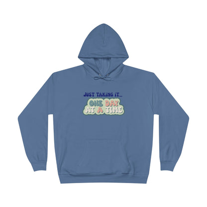 One Day at a Time Eco-Friendly Hoodie for Mindfulness & Relaxation, Unisex Sweatshirt, Gift for Self-Care, Motivational Apparel, Cozy [...]