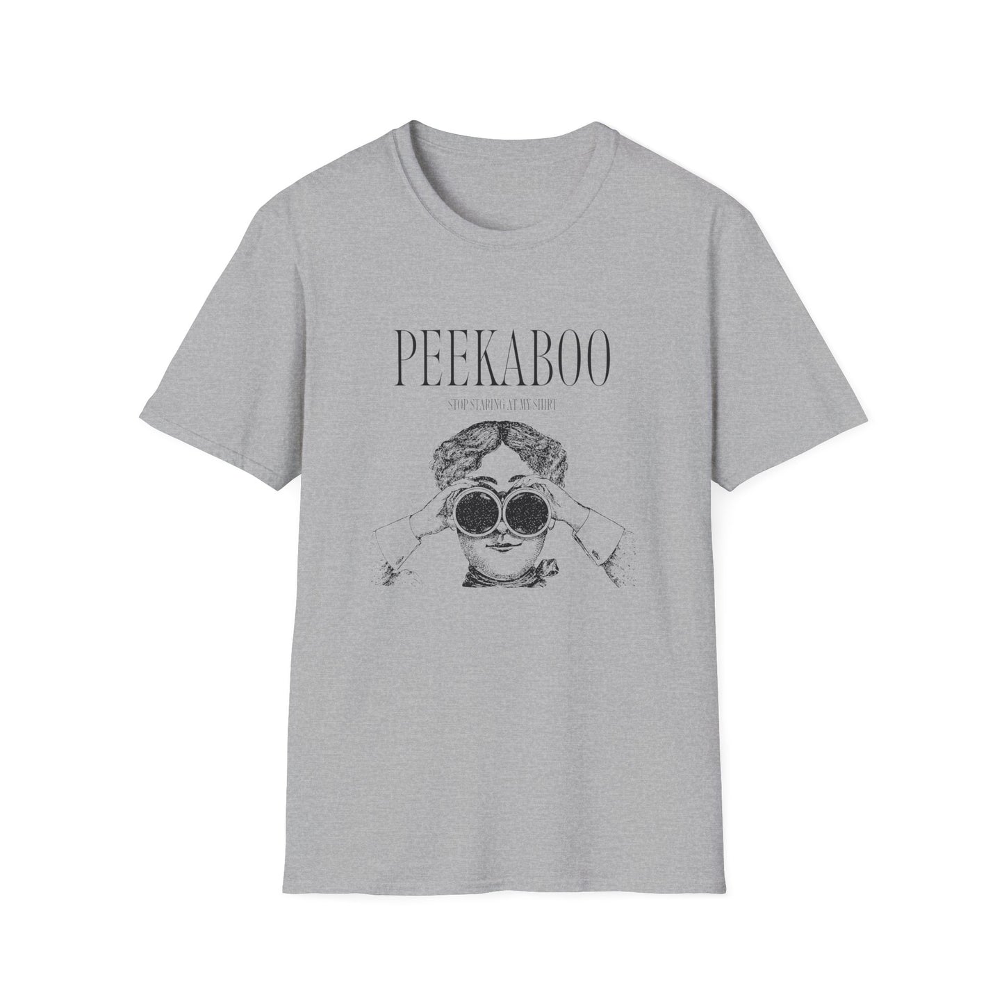 Peekaboo Graphic Unisex T-Shirt, Cute Gift, Casual Wear, Trendy Fashion, Creative Art Tee, Fun Outing Shirt