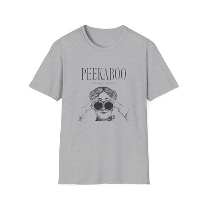 Peekaboo Graphic Unisex T-Shirt, Cute Gift, Casual Wear, Trendy Fashion, Creative Art Tee, Fun Outing Shirt