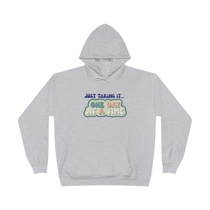 One Day at a Time Eco-Friendly Hoodie for Mindfulness & Relaxation, Unisex Sweatshirt, Gift for Self-Care, Motivational Apparel, Cozy [...]