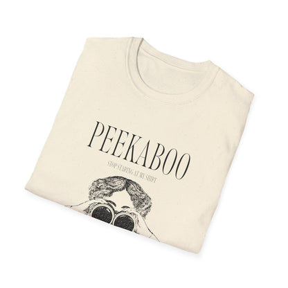 Peekaboo Graphic Unisex T-Shirt, Cute Gift, Casual Wear, Trendy Fashion, Creative Art Tee, Fun Outing Shirt