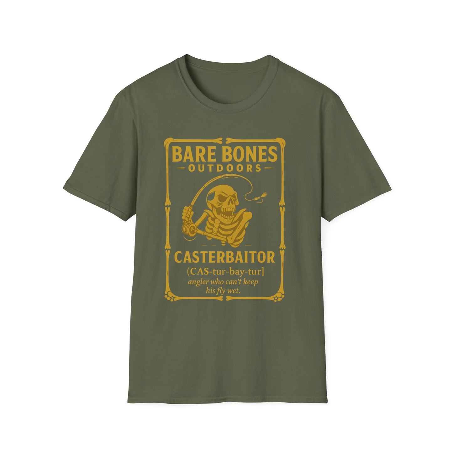 Bare Bones Outdoor "Casterbaiter" Unisex Softstyle T-Shirt