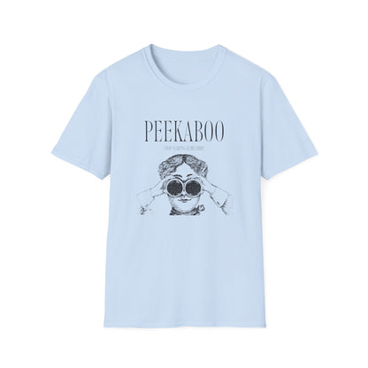 Peekaboo Graphic Unisex T-Shirt, Cute Gift, Casual Wear, Trendy Fashion, Creative Art Tee, Fun Outing Shirt