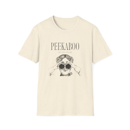 Peekaboo Graphic Unisex T-Shirt, Cute Gift, Casual Wear, Trendy Fashion, Creative Art Tee, Fun Outing Shirt