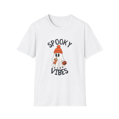 Spooky Vibes Ghost Unisex T-Shirt | Halloween Costume Tee, Ghost Shirt, Fall Apparel, Fun Casual Wear, Unique Gift