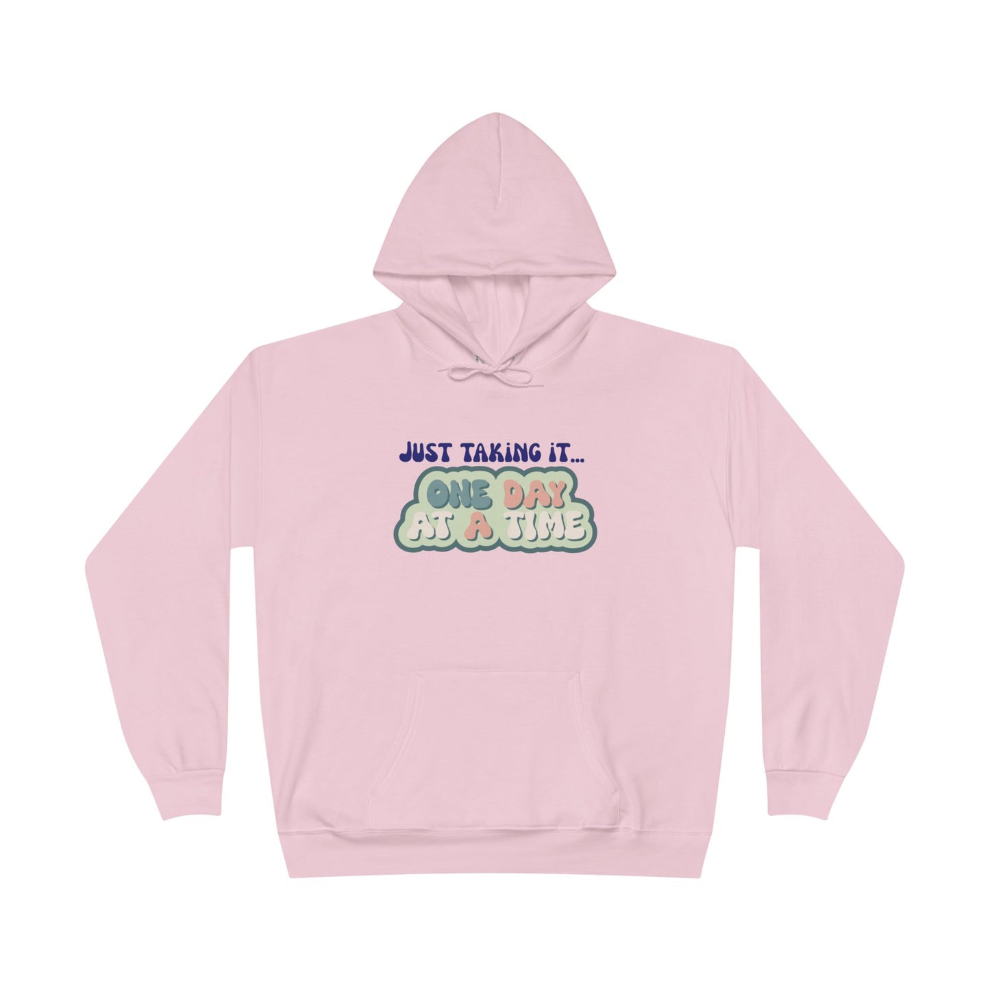 One Day at a Time Eco-Friendly Hoodie for Mindfulness & Relaxation, Unisex Sweatshirt, Gift for Self-Care, Motivational Apparel, Cozy [...]