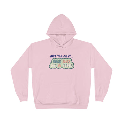 One Day at a Time Eco-Friendly Hoodie for Mindfulness & Relaxation, Unisex Sweatshirt, Gift for Self-Care, Motivational Apparel, Cozy [...]
