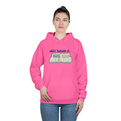 One Day at a Time Eco-Friendly Hoodie for Mindfulness & Relaxation, Unisex Sweatshirt, Gift for Self-Care, Motivational Apparel, Cozy [...]