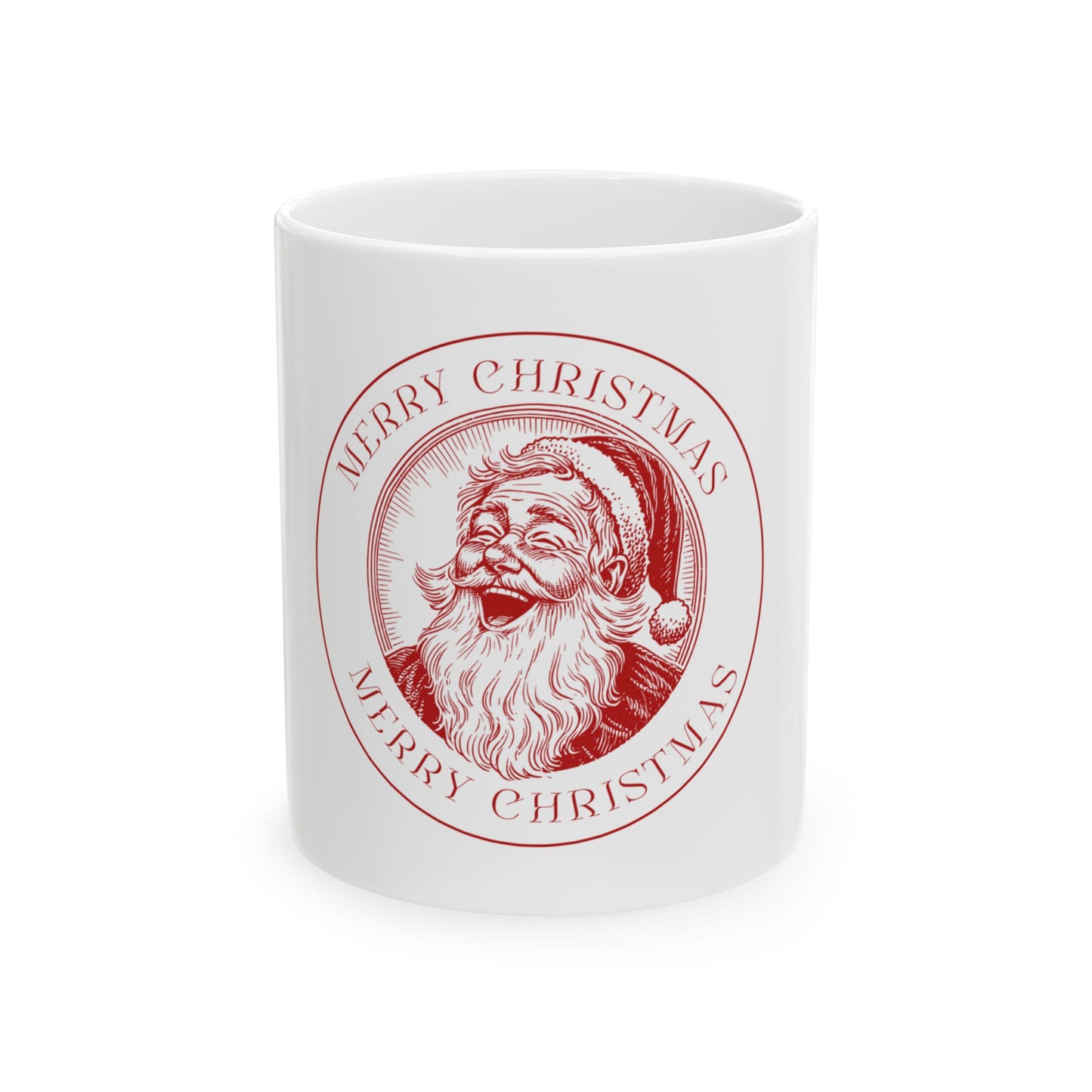 Christmas Santa Ceramic Mug - Merry Christmas Design (11oz & 15oz)