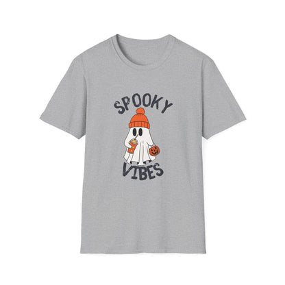 Spooky Vibes Ghost Unisex T-Shirt | Halloween Costume Tee, Ghost Shirt, Fall Apparel, Fun Casual Wear, Unique Gift