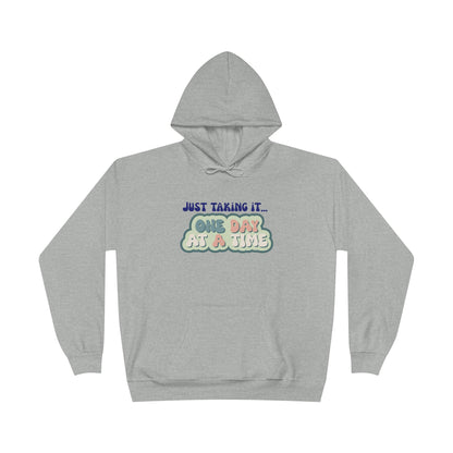 One Day at a Time Eco-Friendly Hoodie for Mindfulness & Relaxation, Unisex Sweatshirt, Gift for Self-Care, Motivational Apparel, Cozy [...]