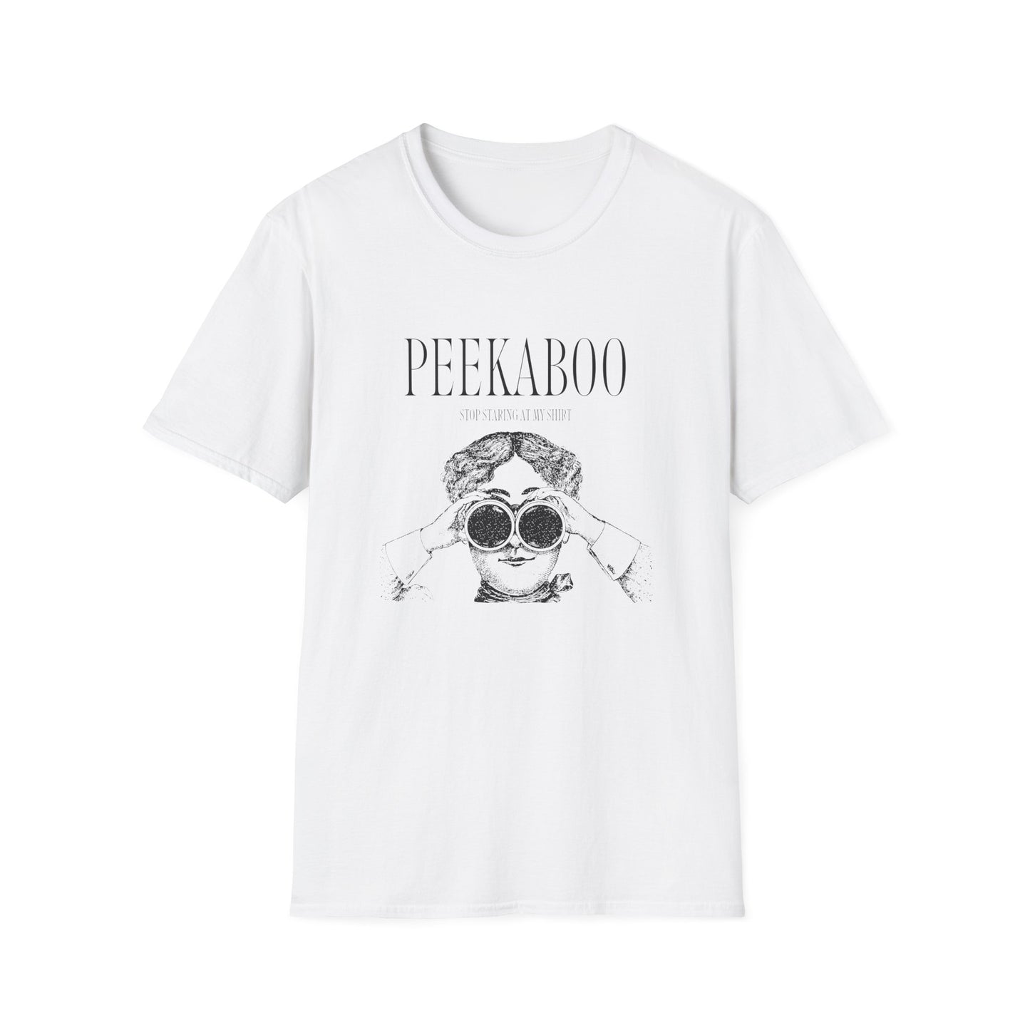 Peekaboo Graphic Unisex T-Shirt, Cute Gift, Casual Wear, Trendy Fashion, Creative Art Tee, Fun Outing Shirt
