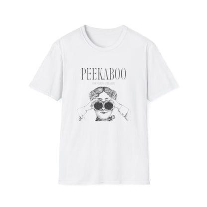 Peekaboo Graphic Unisex T-Shirt, Cute Gift, Casual Wear, Trendy Fashion, Creative Art Tee, Fun Outing Shirt