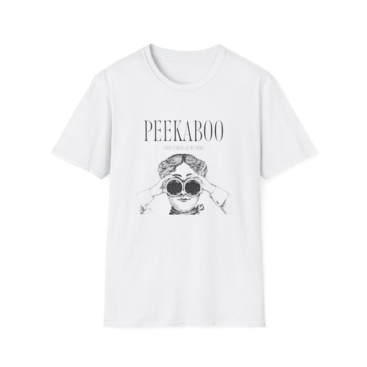 Peekaboo Graphic Unisex T-Shirt, Cute Gift, Casual Wear, Trendy Fashion, Creative Art Tee, Fun Outing Shirt