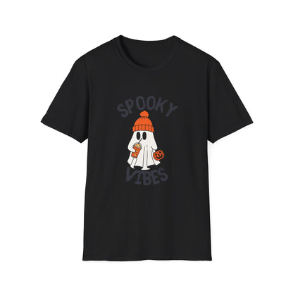 Spooky Vibes Ghost Unisex T-Shirt | Halloween Costume Tee, Ghost Shirt, Fall Apparel, Fun Casual Wear, Unique Gift