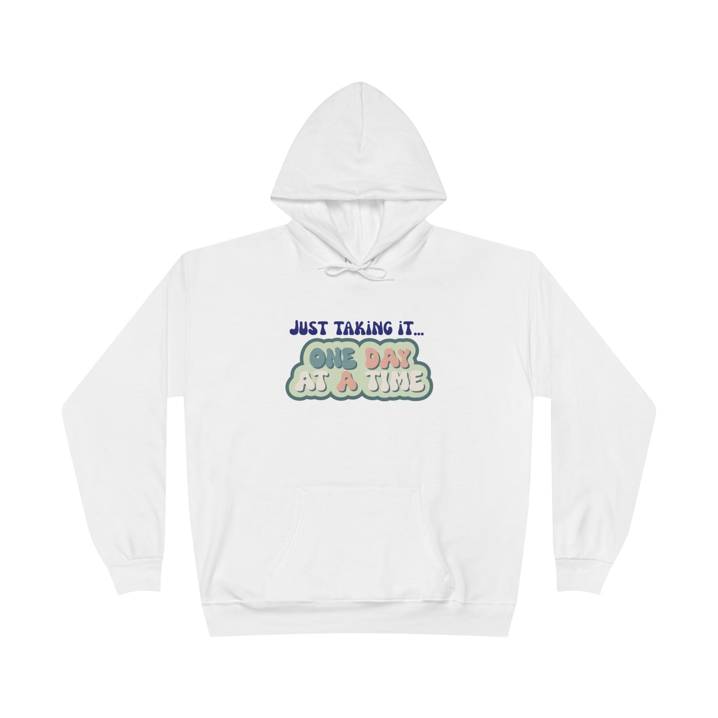 One Day at a Time Eco-Friendly Hoodie for Mindfulness & Relaxation, Unisex Sweatshirt, Gift for Self-Care, Motivational Apparel, Cozy [...]